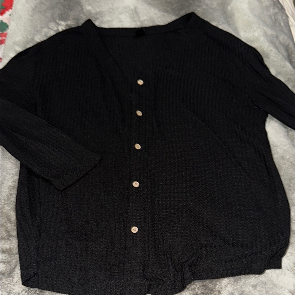 SHEIN Black Cardigan Sweater